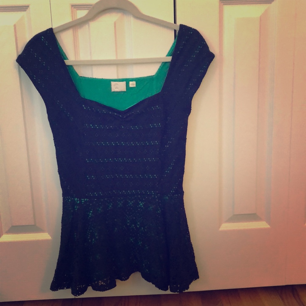 Lace Peplum Top